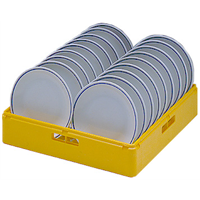Кассета желтая для 18 столовых тарелок диаметром 240 мм