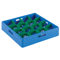 Кассета синяя для 16 стаканов диаметром 100 мм и высотой 70 мм