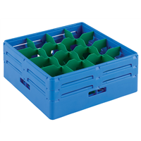 Кассета синяя для 16 стаканов диаметром 100 мм и высотой 170 мм