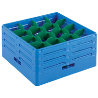 Кассета синяя для 16 стаканов диаметром 100 мм и высотой 220 мм